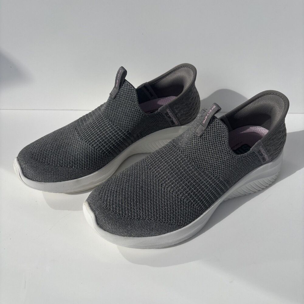 Skechers Slip-Ins Ultra Flex 3.0 Smooth Step Womens Size 8 Grey Slip On Shoes
